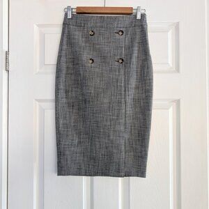 New RW&CO pencil skirt grey crosshatch size 0